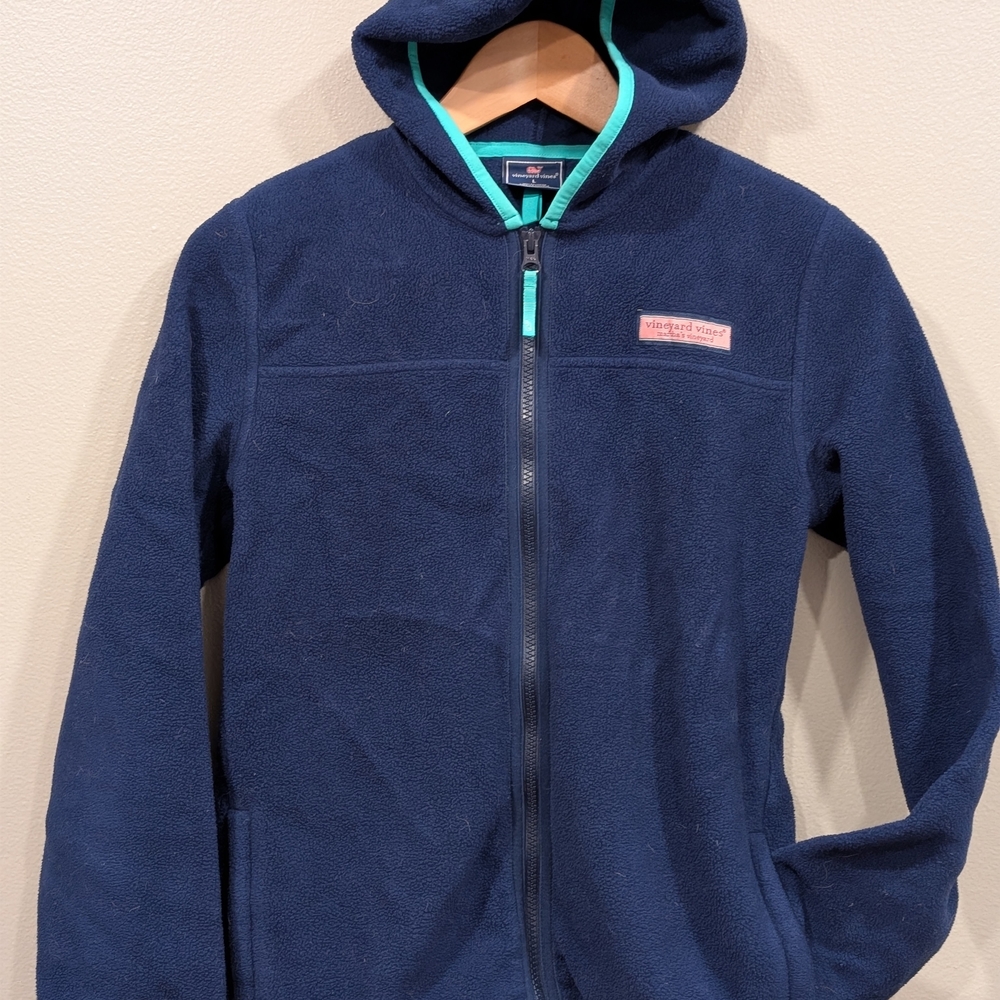Vineyard Vines Kids Navy and Teal Hoodie